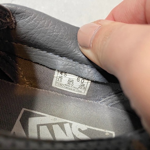 Vans Perforated Perf Leather Classic Slip Ons - Picture 6 of 6